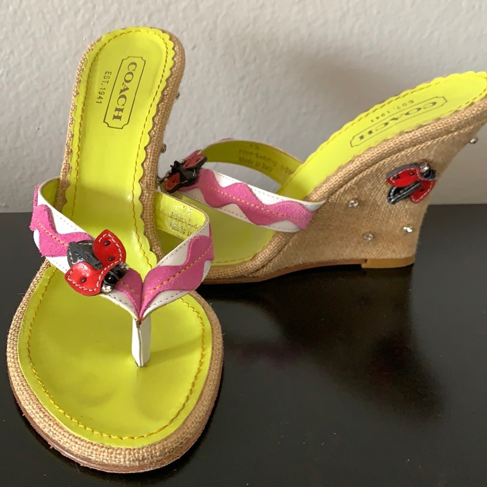Coach Sandel heel w/ladybug size 7